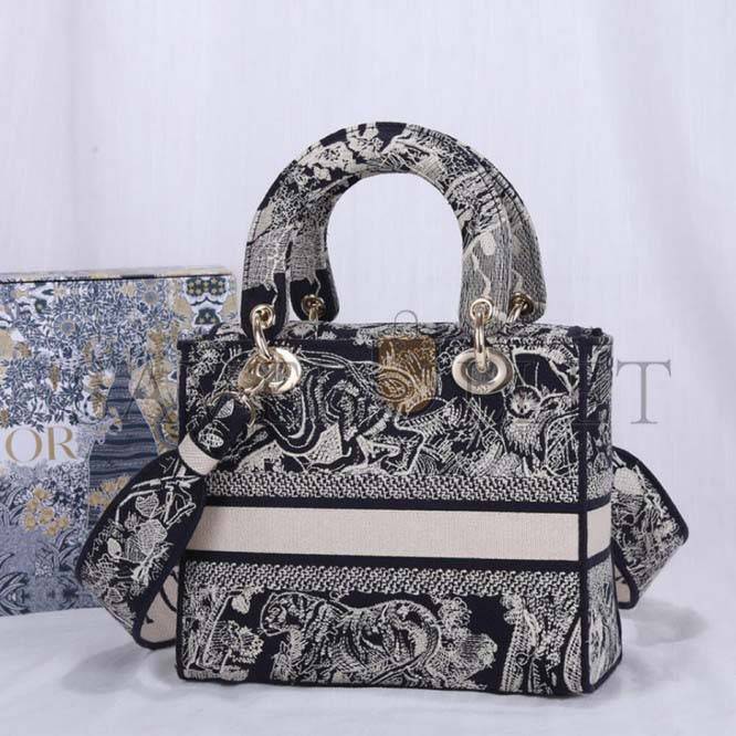 D*or medium lady d-lite bag m0565otdt_m808 (24cm*20cm*11cm)